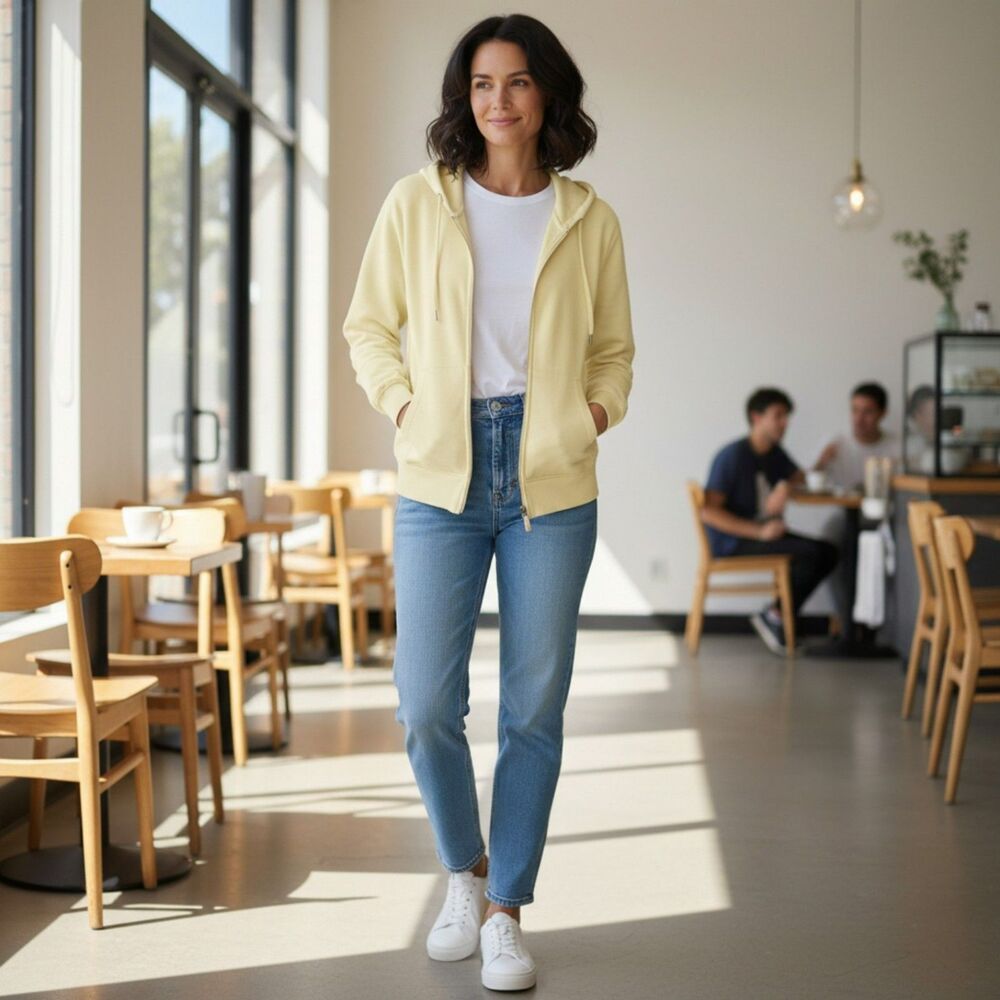CG.L.CG  Jacket Women's Size  S Yellow Zip Up  With pockets # 4